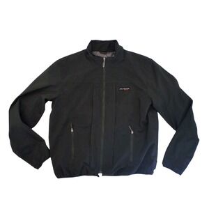 Olympia Moto Sports Jacket Mens Large Black Nylon Insulated Full Zip Motorcycle